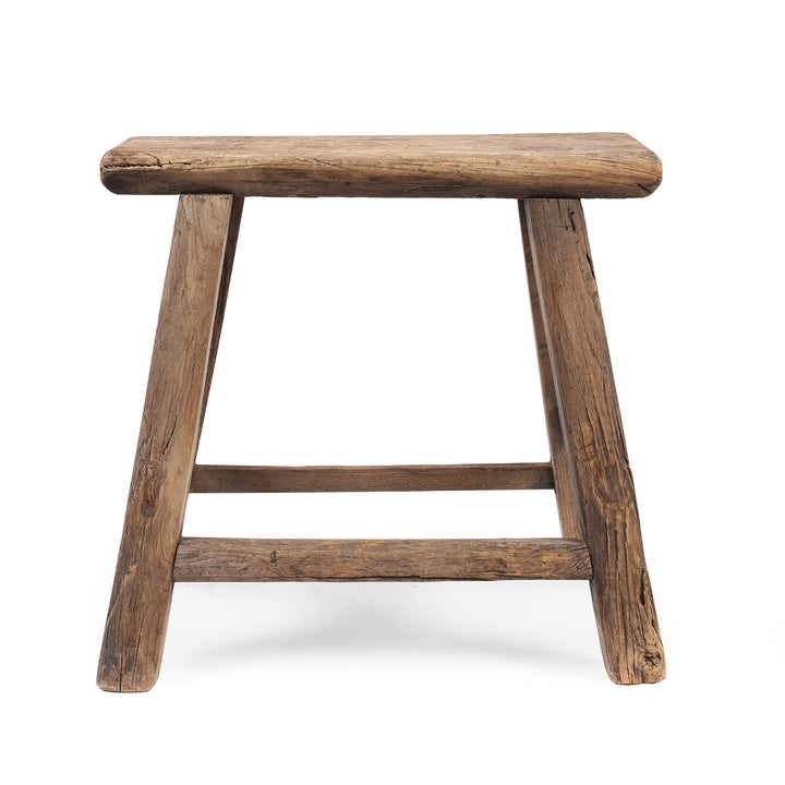 Elm Milking Stool From Shanxi | Indigo Antiques