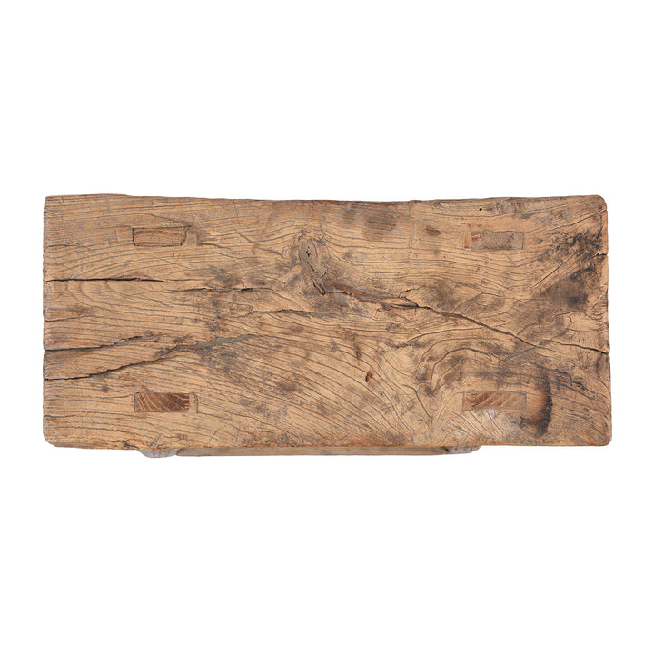 Top Down VIew Of Antique Chinese Elm Saddle Stool | Indigo Antqiues