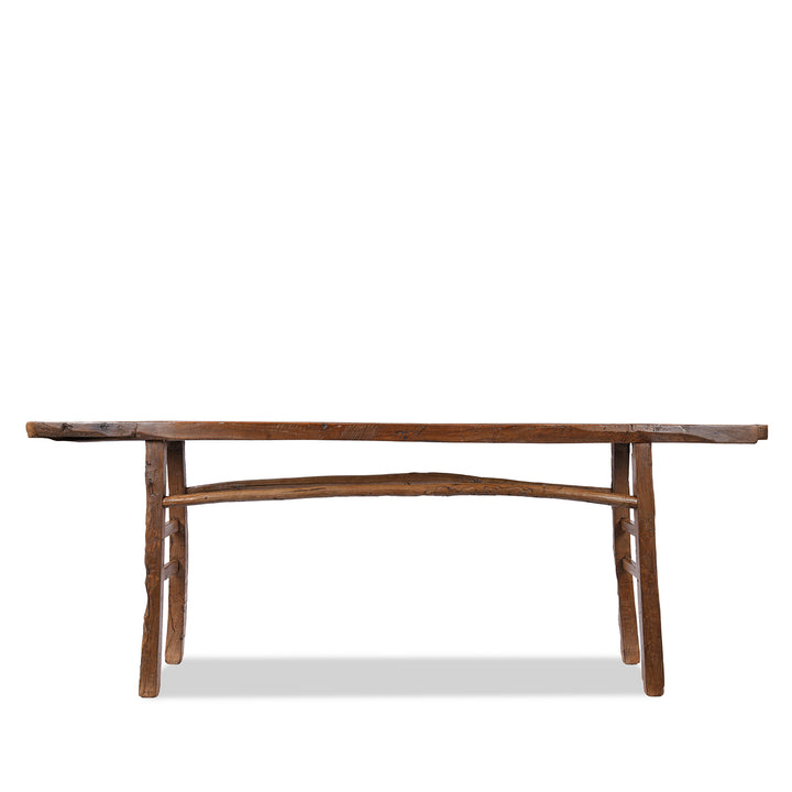 Back Of Old Chinese Elm Farmhouse Console Table | Indigo Antiques