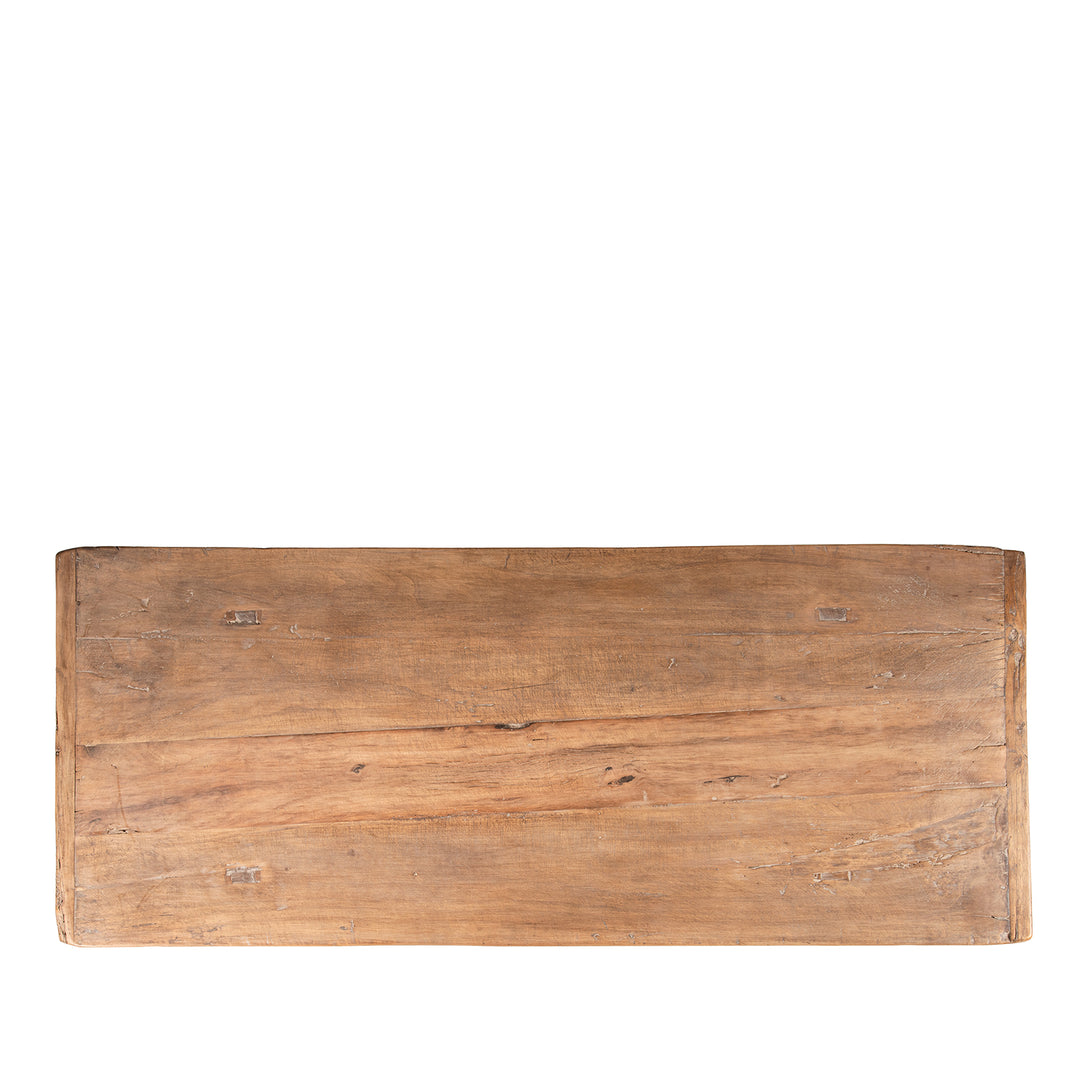 Top of a persimmon shizimu rustic antique Chinese coffee table from Henan Province | Indigo Antiques