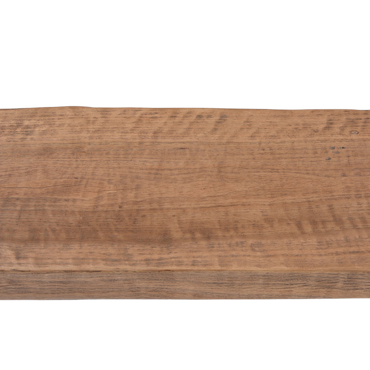 Detail From Tableop From Chinese Walnut Trestle Console Table With Detachable Top