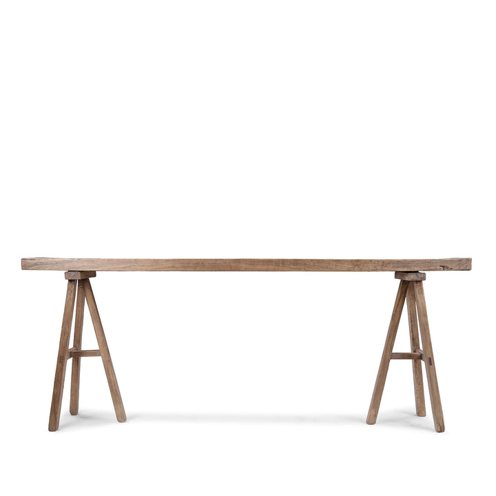 Other Side Of Trestle Console Table Made From Old Walnut