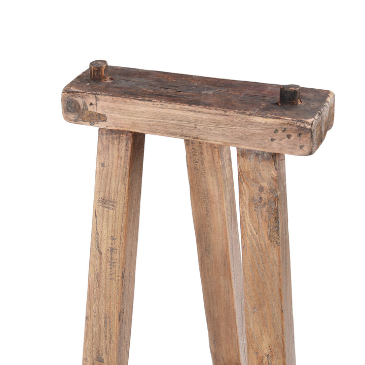 Notch Detail From Trestle Console Table Made From Old Walnut