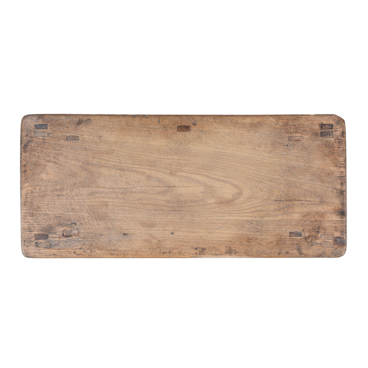 Top Down View Of Antique Chinese Rustic Farmhouse Coffee Table | Indigo Antiques