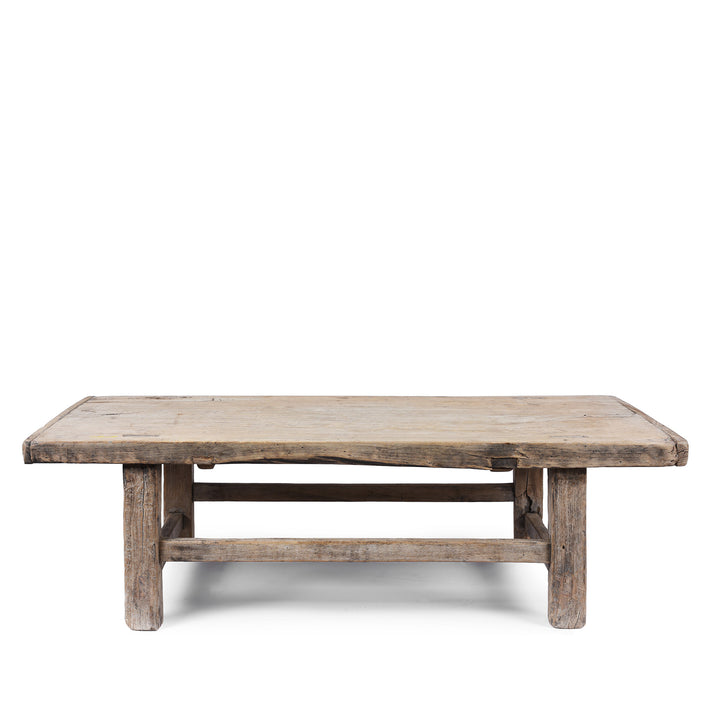 Back of Antique Poplar Farmhouse Coffee Table From Henan | Indigo Antiques