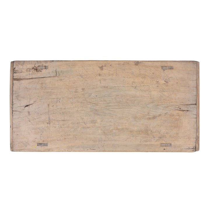 Top Down View Of Antique Poplar Farmhouse Coffee Table From Henan | Indigo Antiques