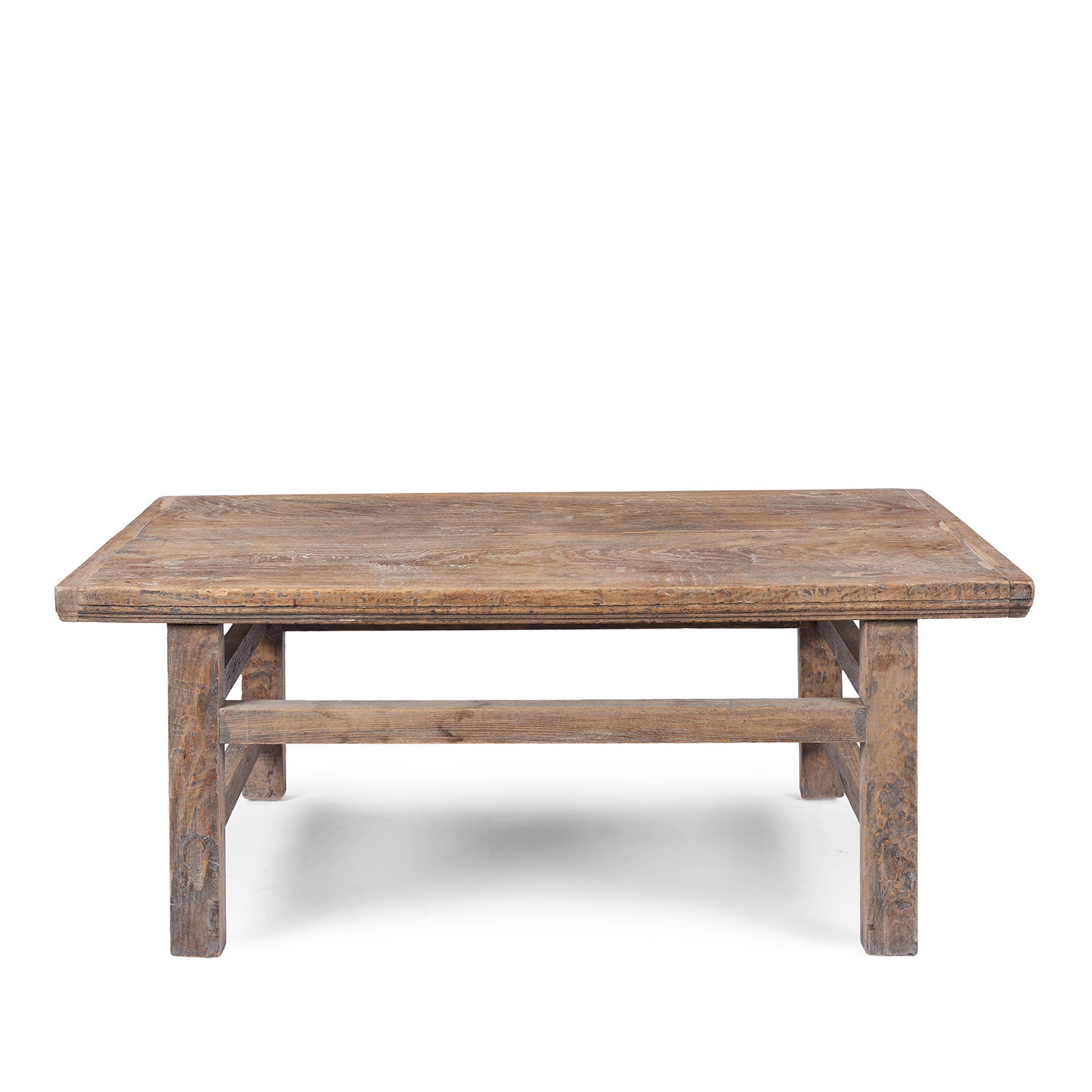 Other Side Of Rustic Sun-bleached Elm Farmhouse Coffee Table | Indigo Antiques