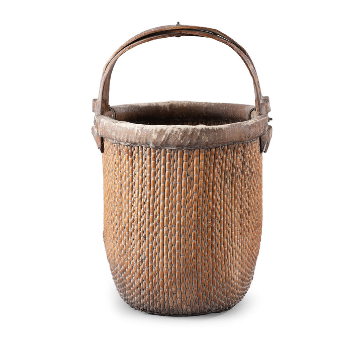 Vintage Woven Willow Farmers Vegetable Basket | Indigo Antiques