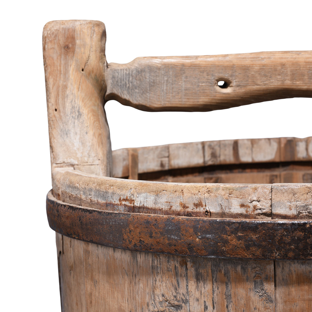 Handle Detail From Antique Chinese Water Bucket From Shandong | Indigo Antiques