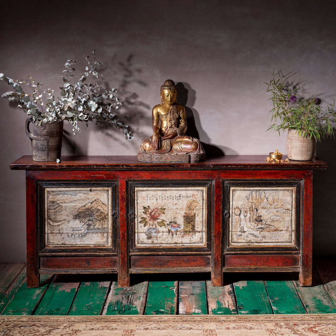 Antique Chinese Painted Sideboard | Indigo Antiques
