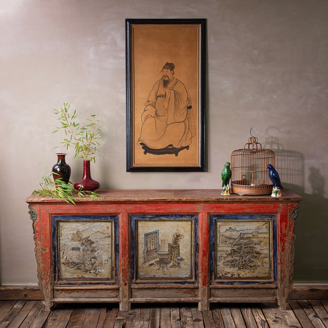 Antique Painted Sideboard From Qinghai Province | Indigo Antiques