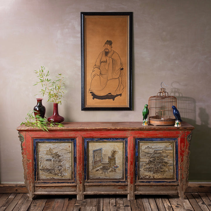 Antique Painted Sideboard From Qinghai Province | Indigo Antiques