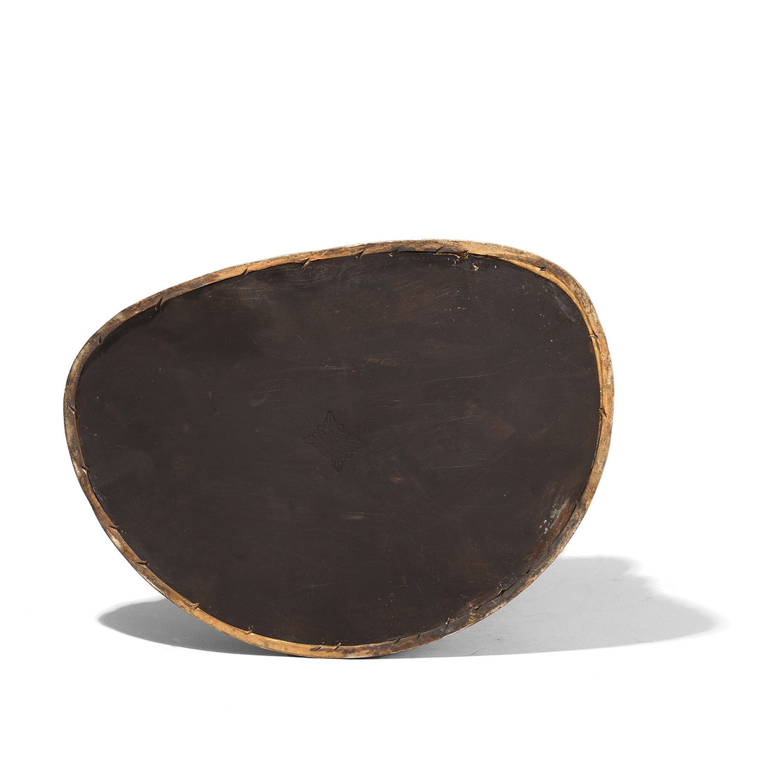 Base Detail From Gilt Brass Sitting Buddha - Bhumisparsha Mudra | Indigo Antiques