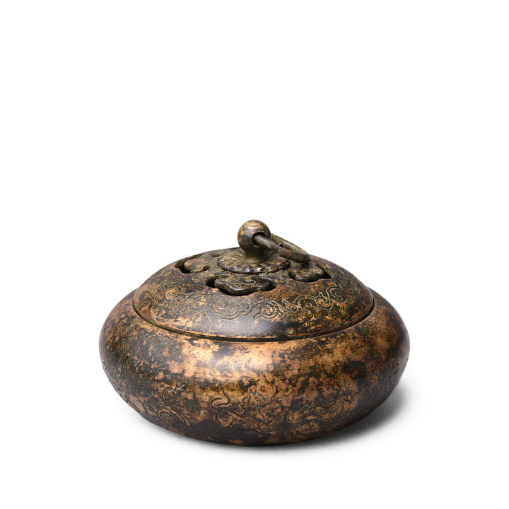 Bronze Incense Burner With Zodiac Engravings | Indigo Antiques