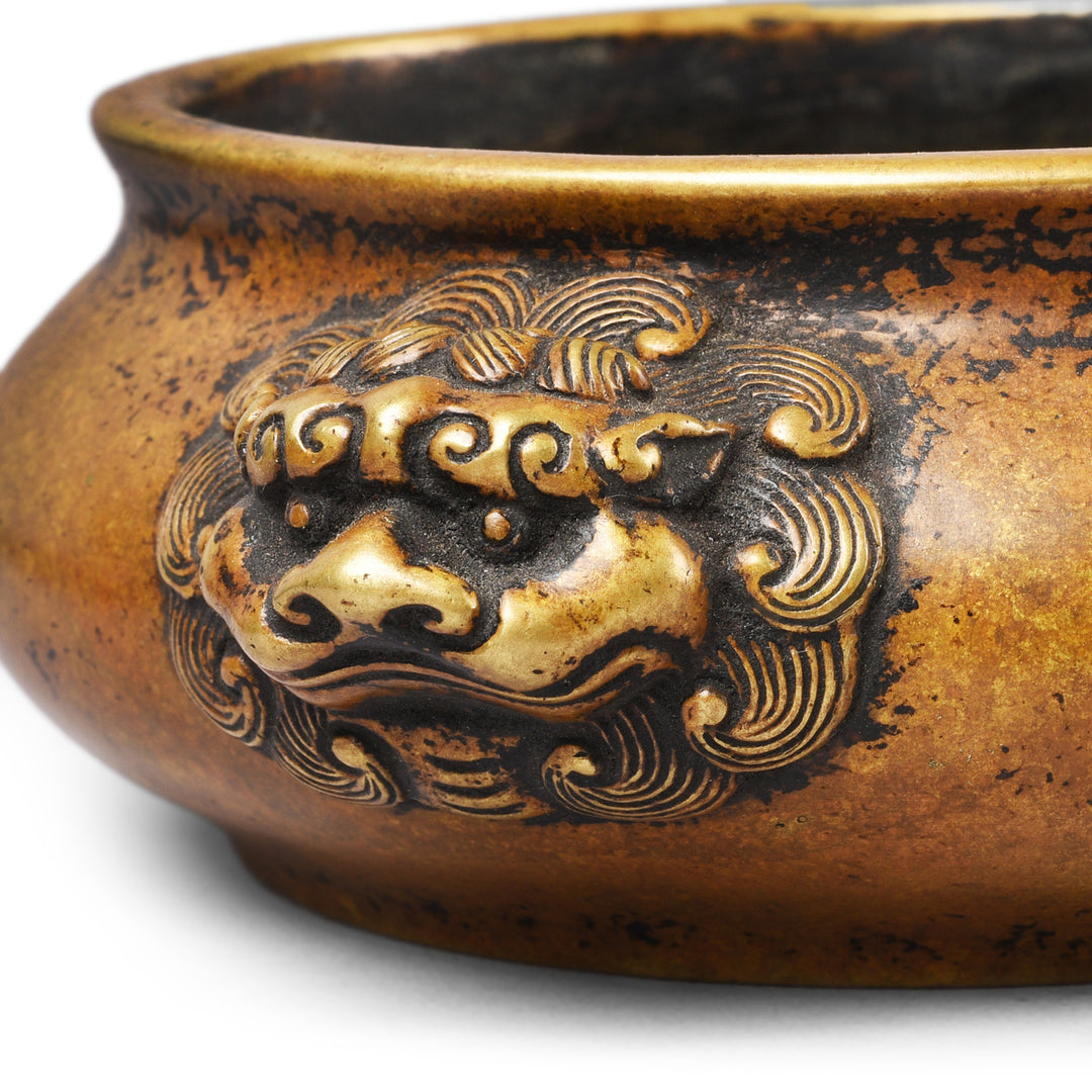 Lion Detail From Bronze Incense Burner | Indigo Antiques