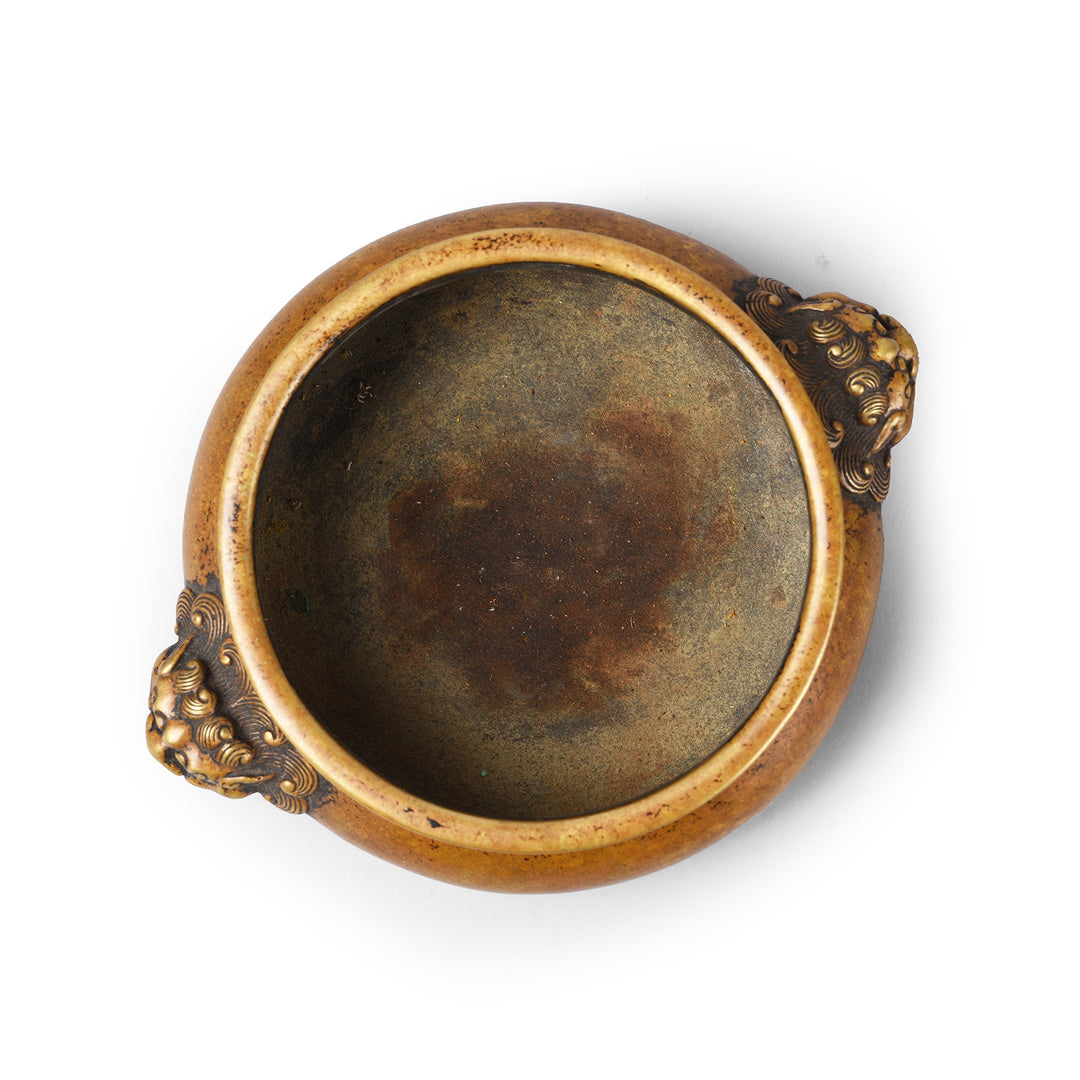 Interior View Of Bronze Incense Burner | Indigo Antiques