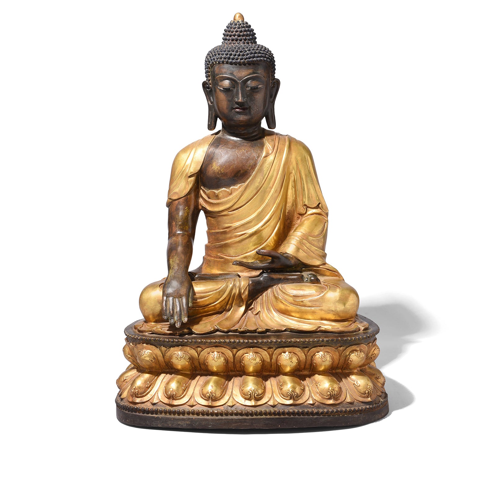 Gilt Bronze Buddha Statue - Bhumisparsha Mudra Gilt Bronze Buddha Statue - Bhumisparsha Mudra