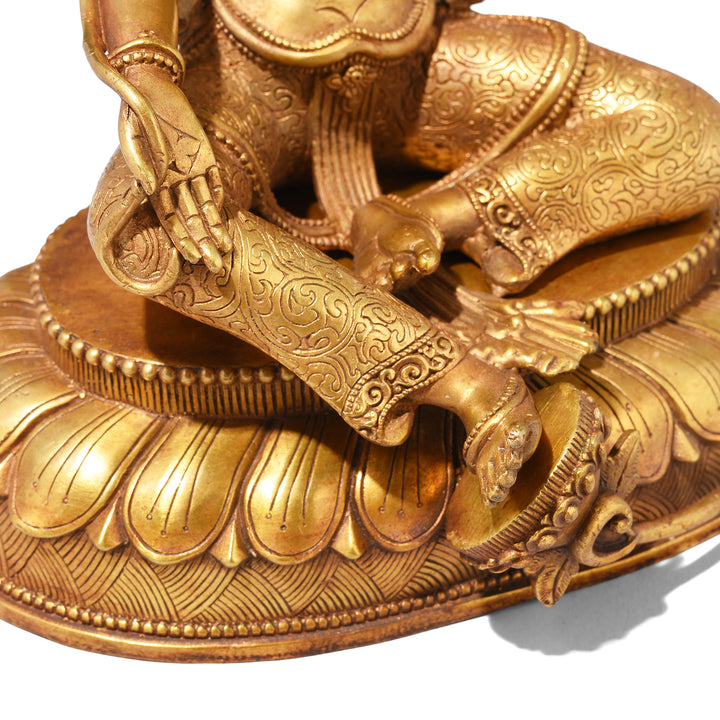 Feet Detail From Small Gilt Bronze Statue Of The Tibetan Goddess Tara | Indigo Antiques