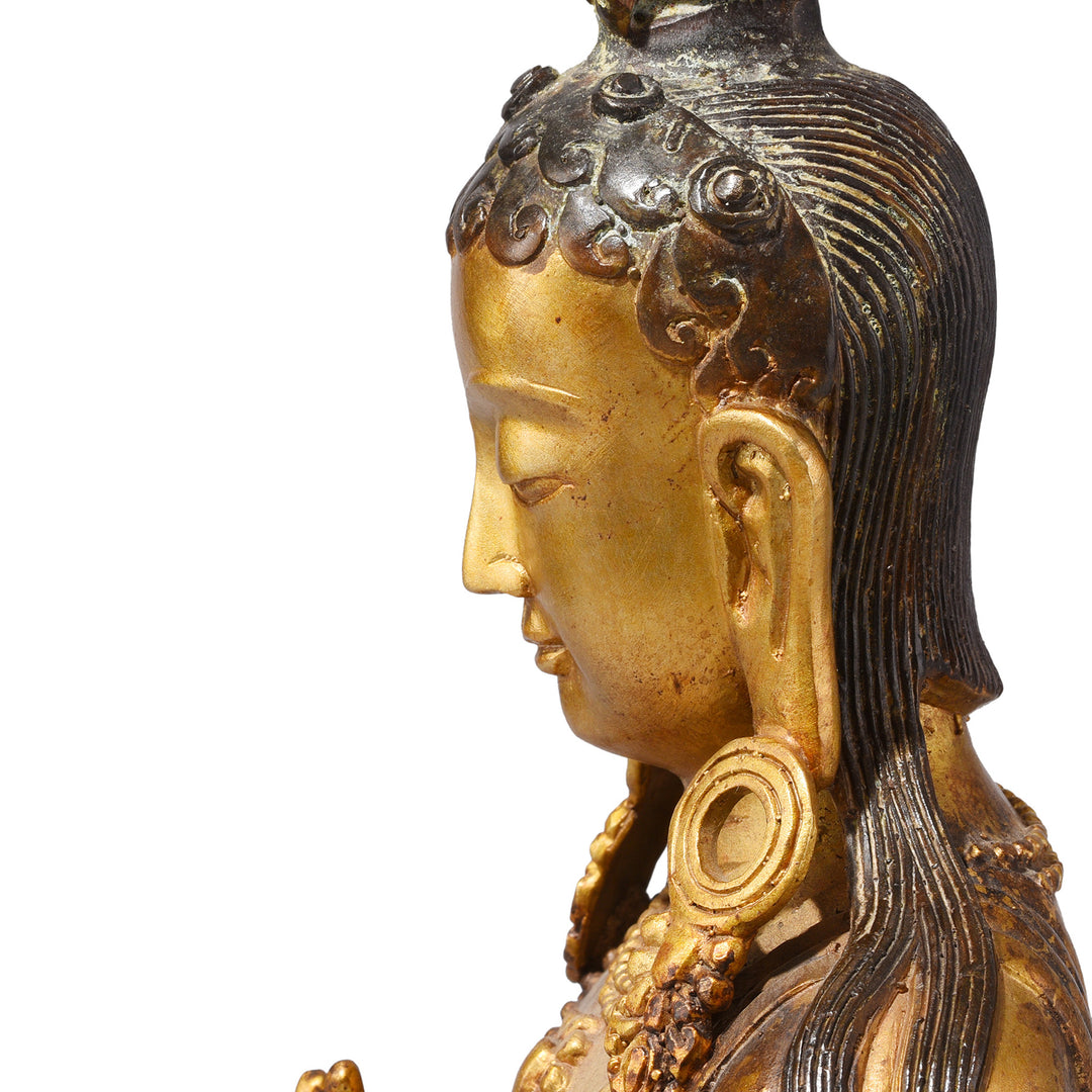 Gilt Bronze Statue Of Vairochana Buddha
