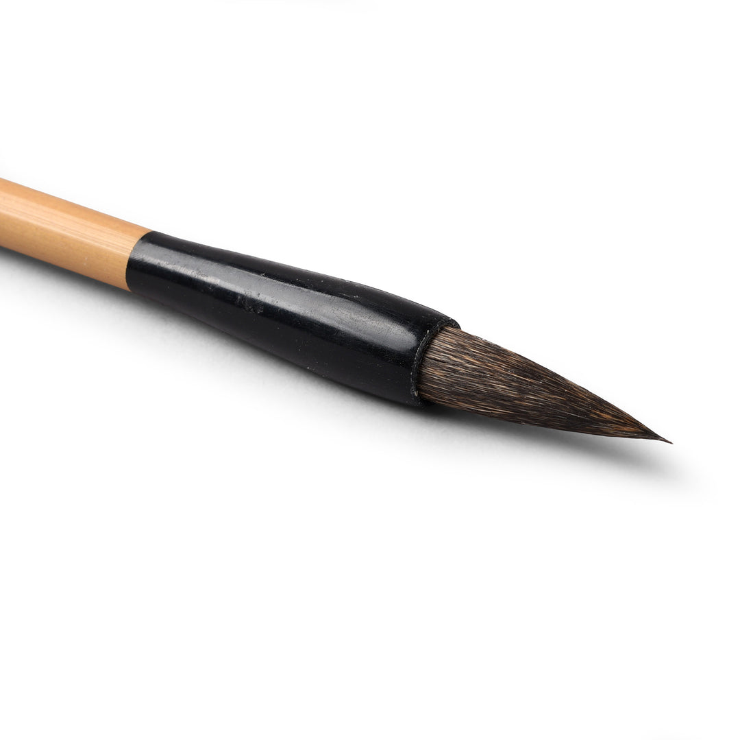 Tip Detail From Bamboo Calligraphy Brush - Wolf Hair | Indigo Antiques