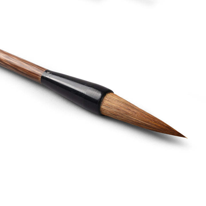 Tip Detail Form Bamboo Calligraphy Brush - Wolf Hair | Indigo Antiques