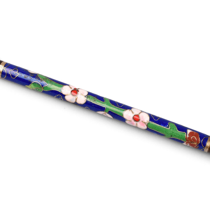 Handle Detail From Cloisonne Calligraphy Brush | Indigo Antiques