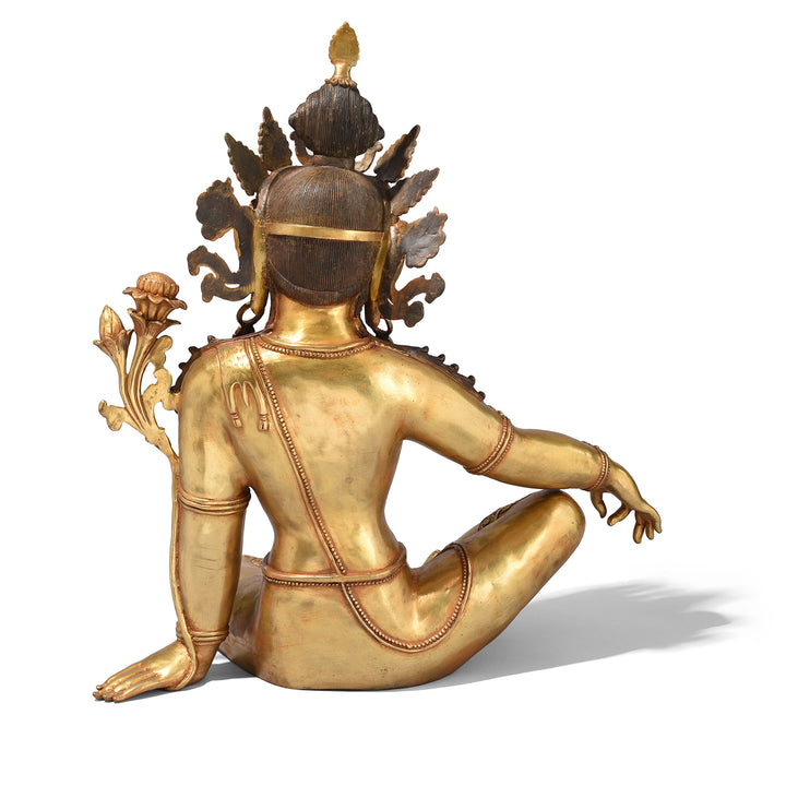 Back Of Gilt Bronze Statue of the Bodhisattva Avalokiteshvara | Indigo Antiques