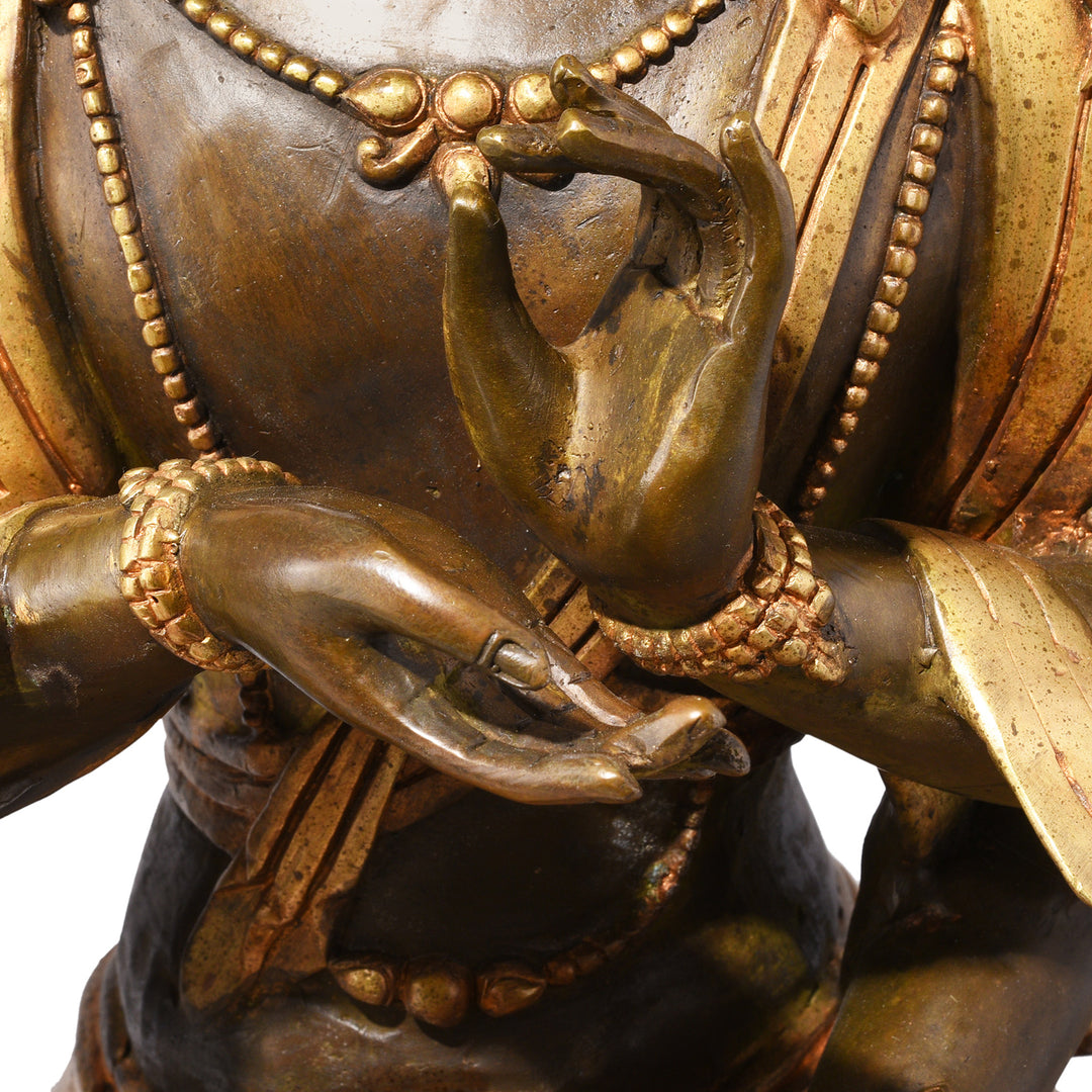 Hands Detail From Gilded Statue of Usnisavijaya -  Buddha of Longevity | Indigo Antiques