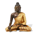 Gilt Brass Sitting Buddha - Varada Mudra