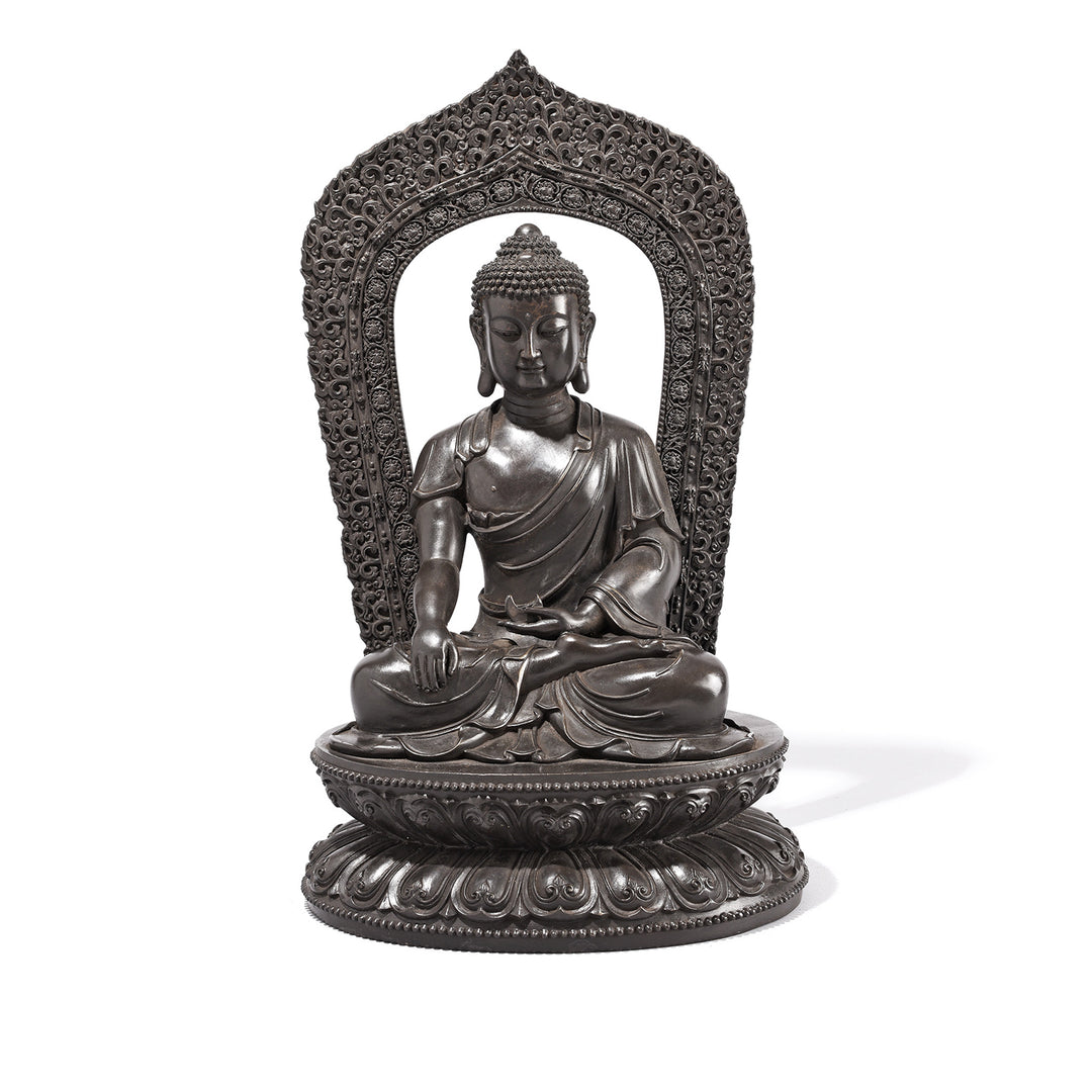 Bronze Sitting Buddha Statue - Bhumisparsha Mudra | Indigo Antiques