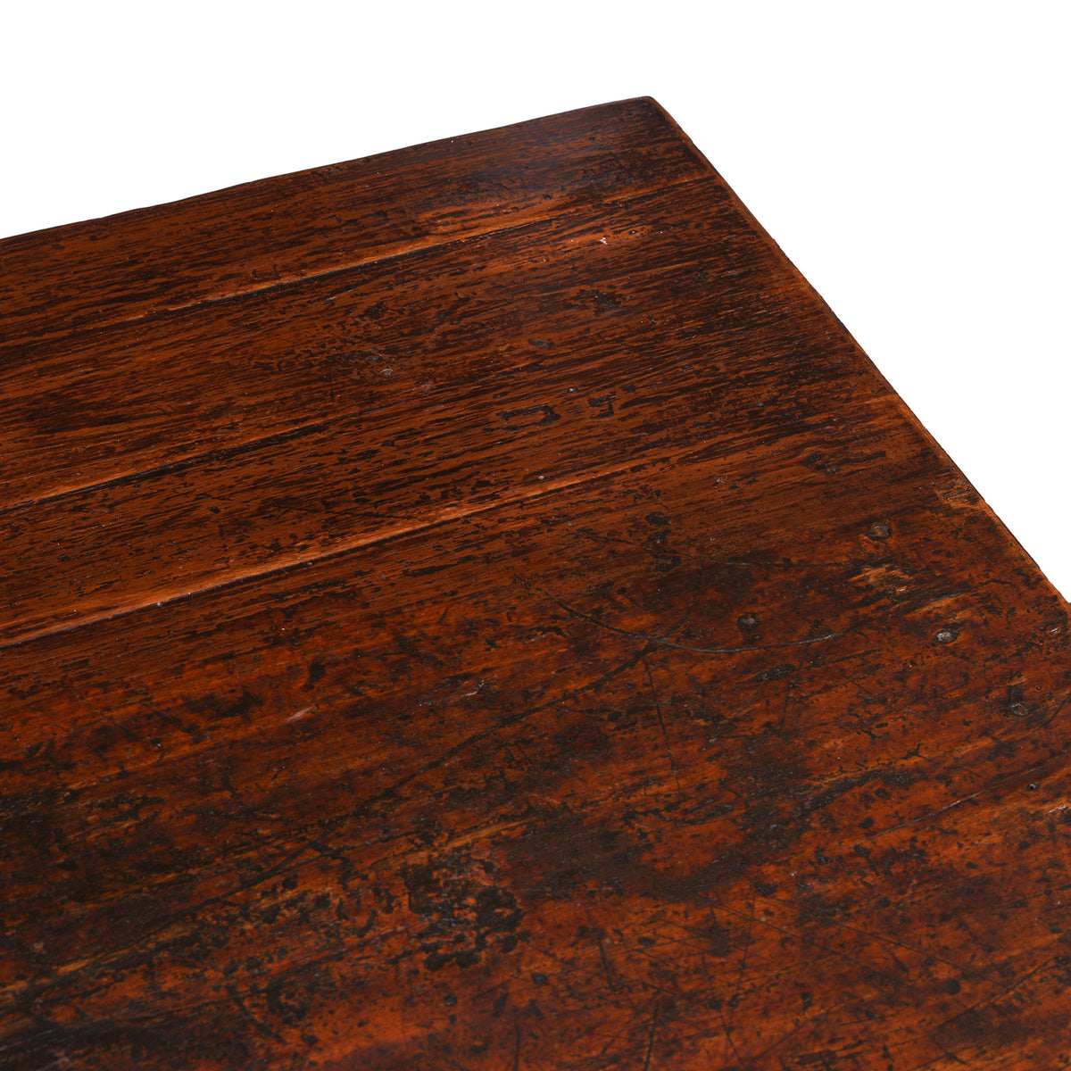 Top Corner Detail From Antique 3 Door Painted Sideboard From Mongolia | Indigo Antiques