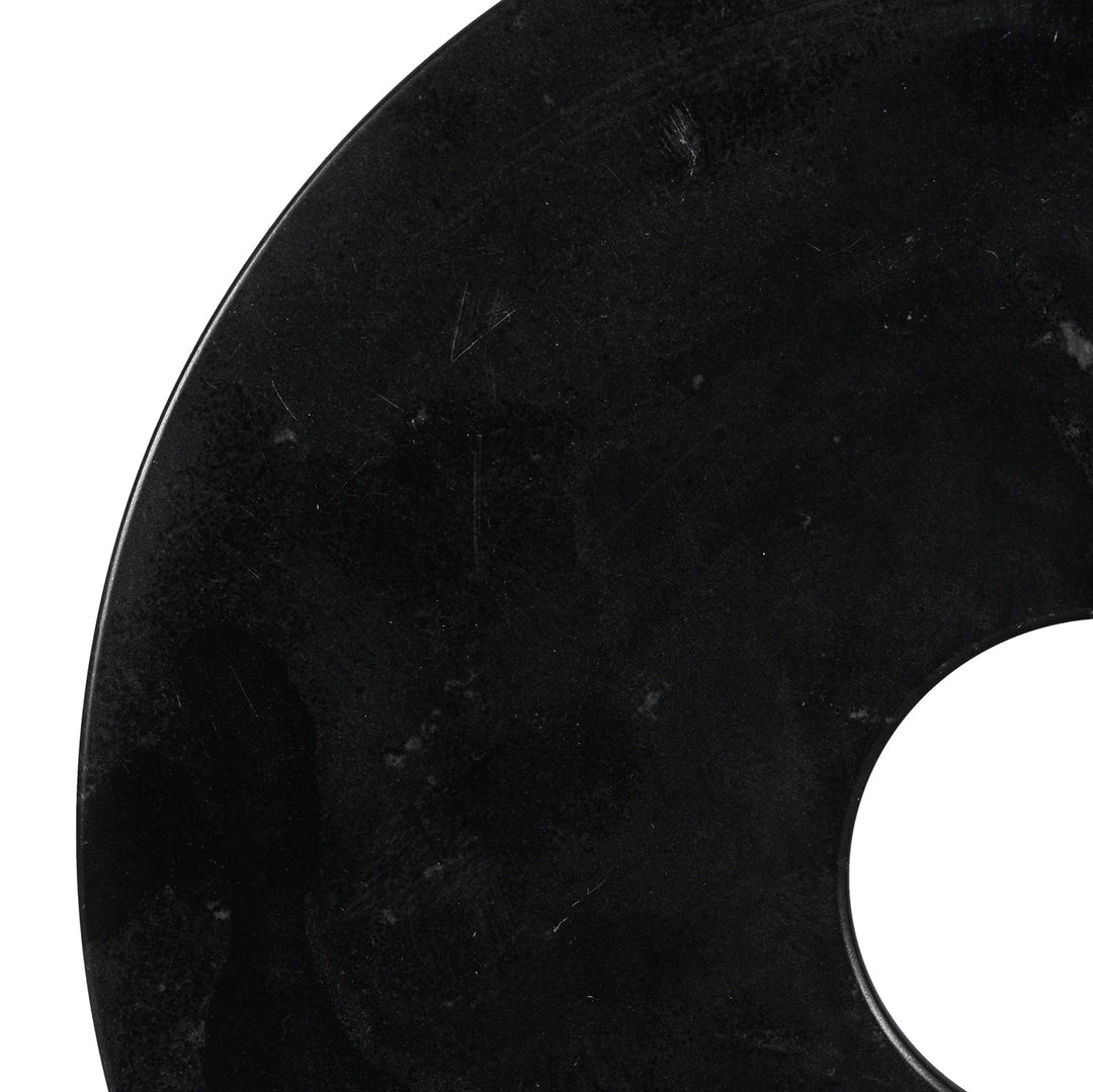 Polished Marble Bi on Iron Stand