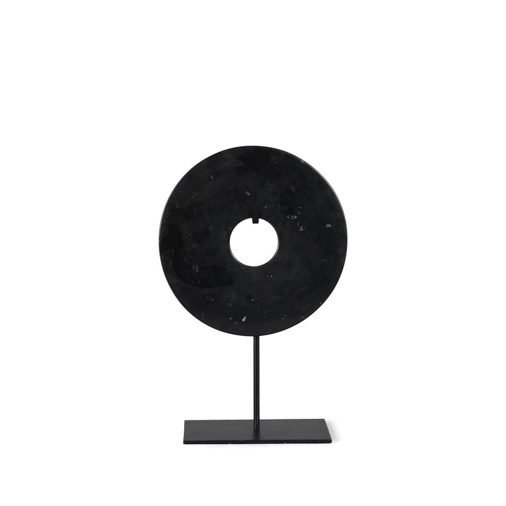 Polished Marble Bi on Iron Stand