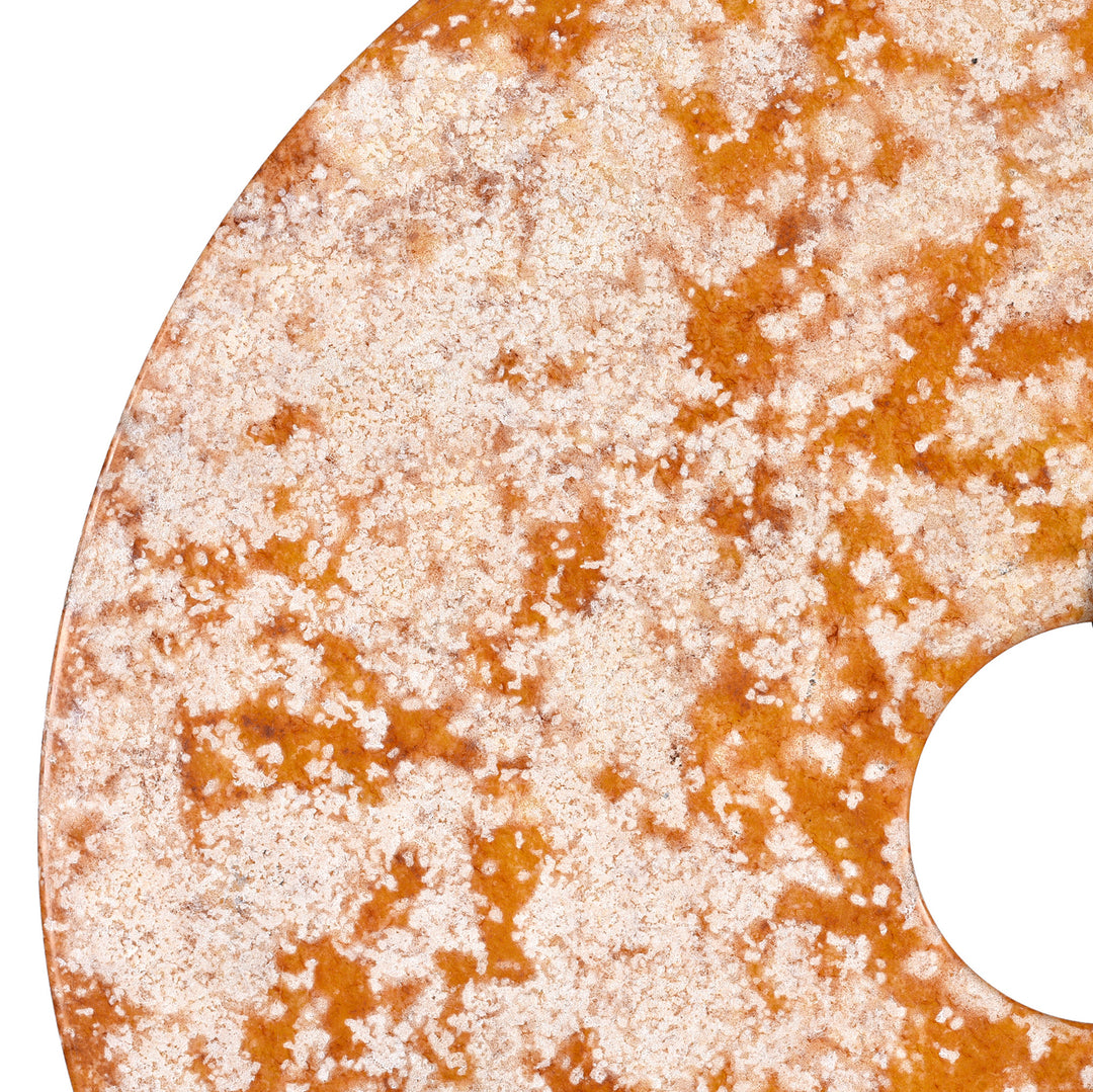 Sandy Polished Marble Bi on Iron Stand | Indigo Antiques