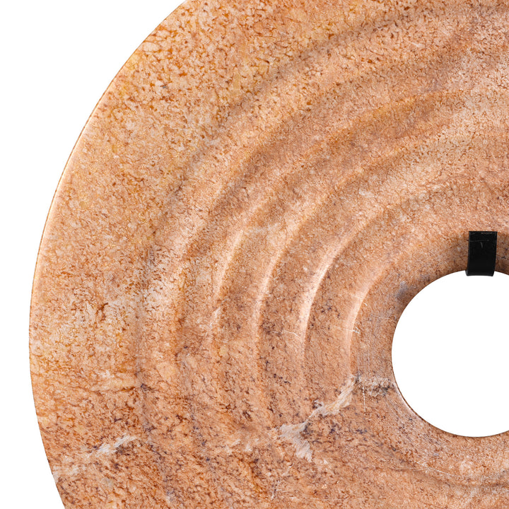 Groved Polished Marble Bi on Iron Stand | Indigo Antiques