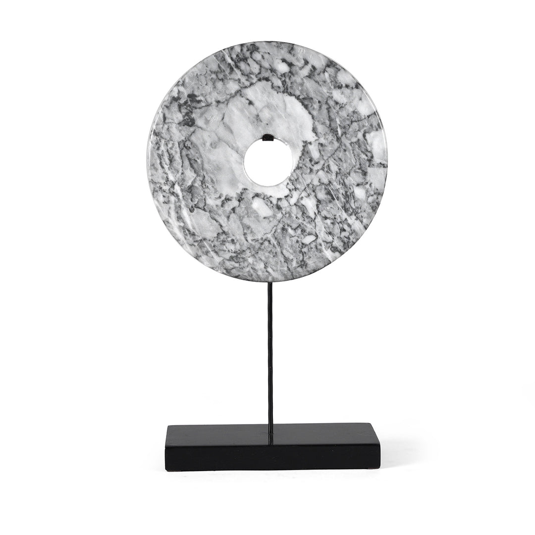 Marble Polished Marble Bi on Iron Stand | Indigo Antiques