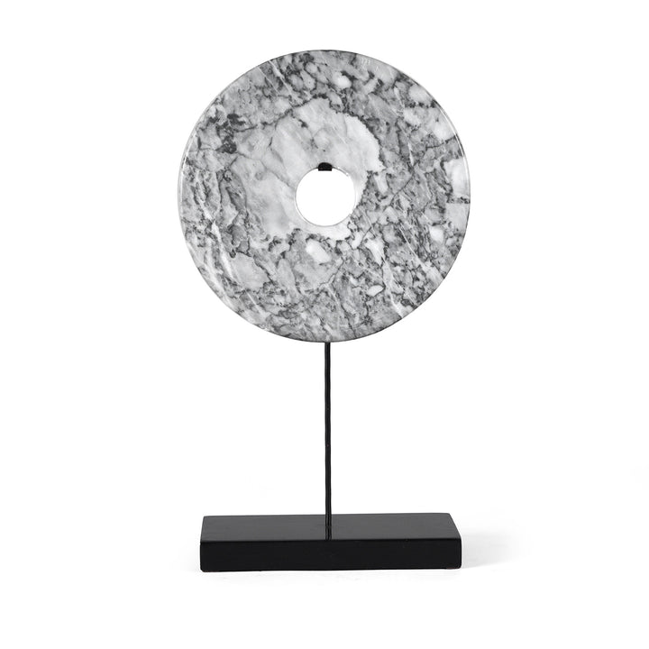 Marble Polished Marble Bi on Iron Stand | Indigo Antiques