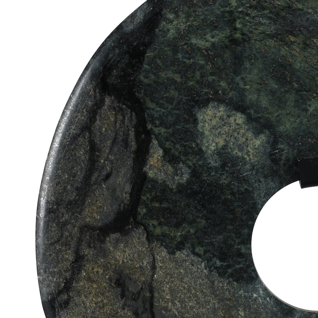 Polished Marble Bi on Iron Stand