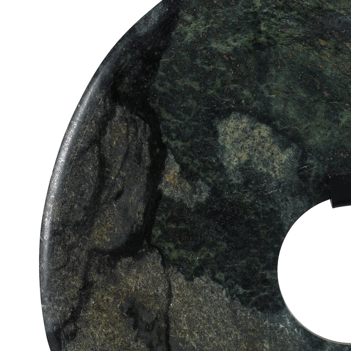 Polished Marble Bi on Iron Stand