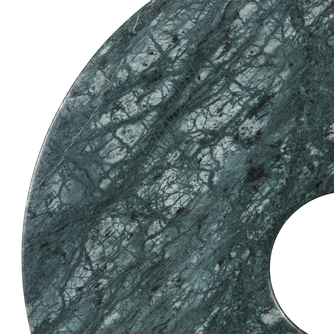 Green Polished Marble Bi on Iron Stand | Indigo Antiques