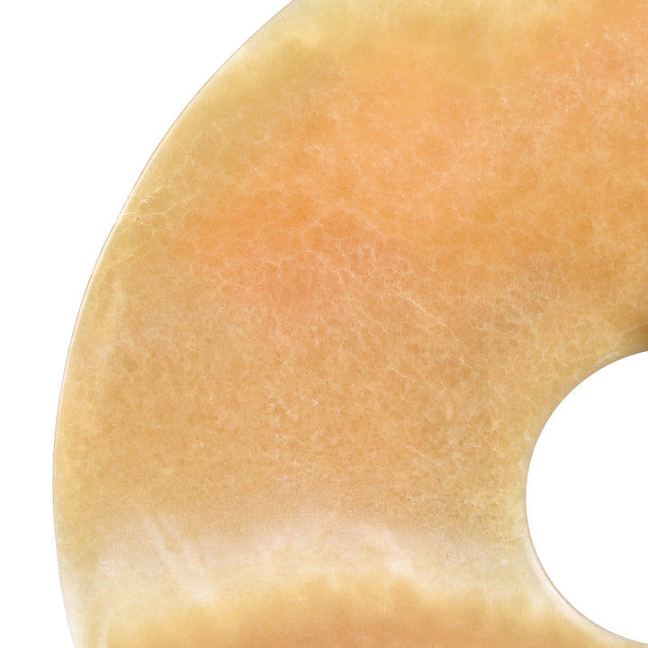 Yellow Polished Marble Bi on Iron Stand | Indigo Antiques