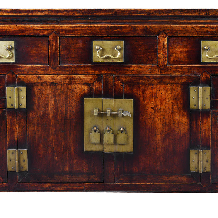 Doors Detail Form Elm & Catalpa Sideboard From Tianjin | Indigo Antiques