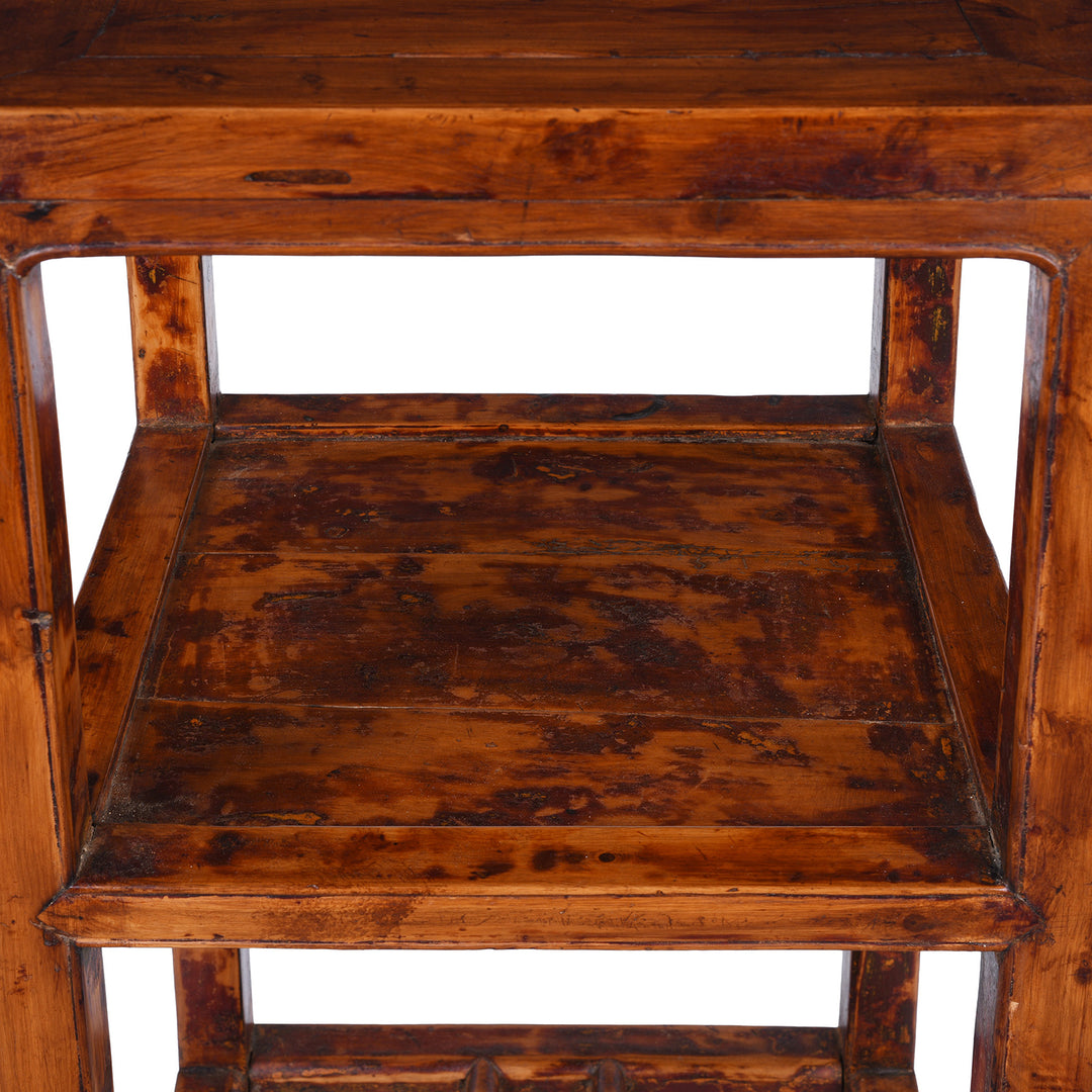 Shelf Detail From V1 19th Century Chinese Baimu Cypress Flower Stand With Shelf From Jiangsu Province Antique Furniture