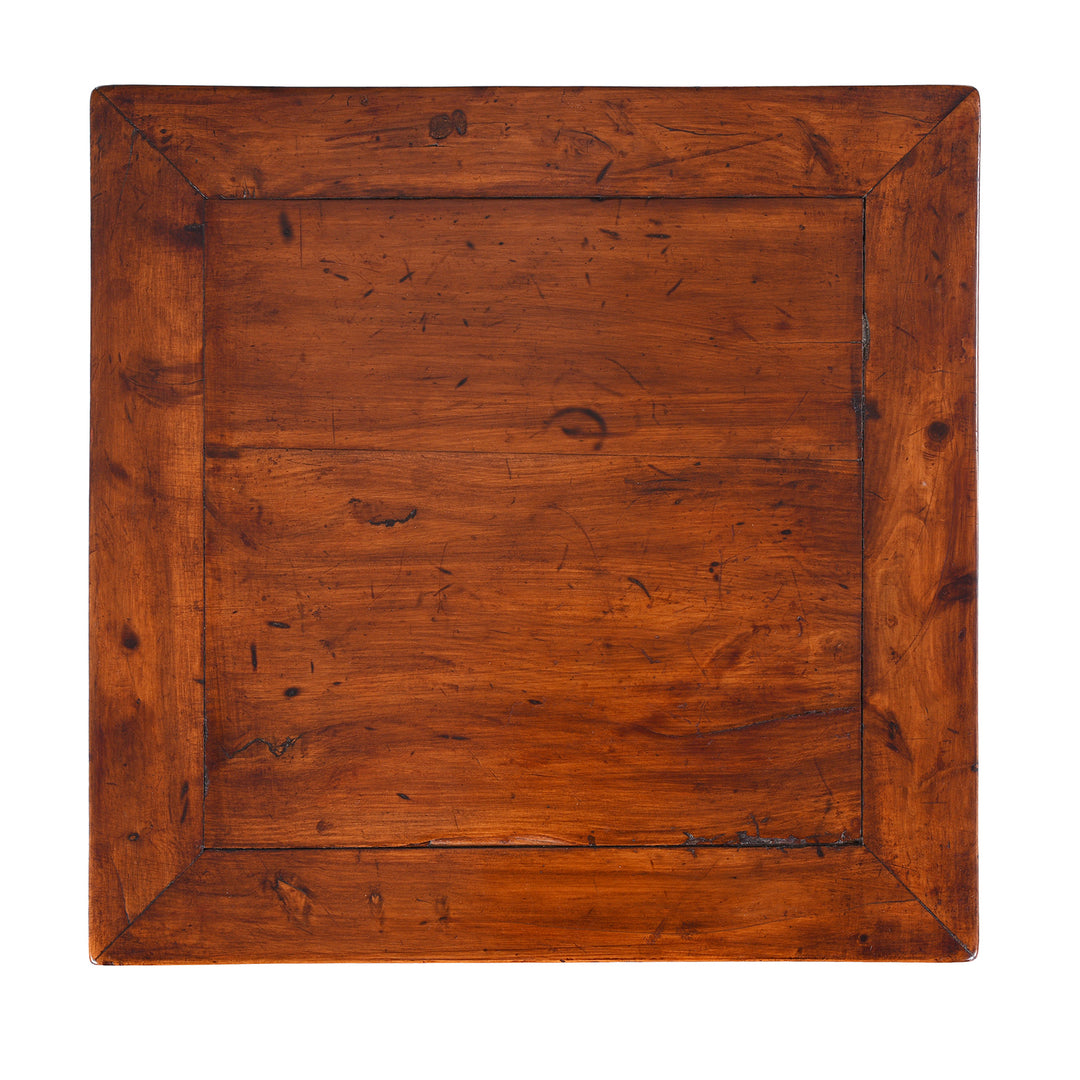 Top Down View Of V1 19th Century Chinese Baimu Cypress Flower Stand With Shelf From Jiangsu Province Antique Furniture