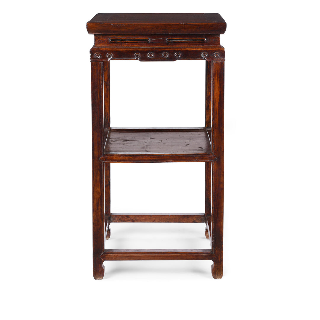 Antique Chinese Red Elm Flower Stand From Jiangsu | Indigo Antiques