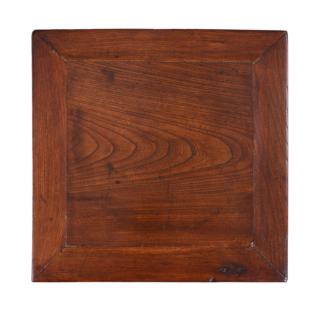 Top Down VIew Of Antique Chinese Red Elm Flower Stand From Jiangsu | Indigo Antiques