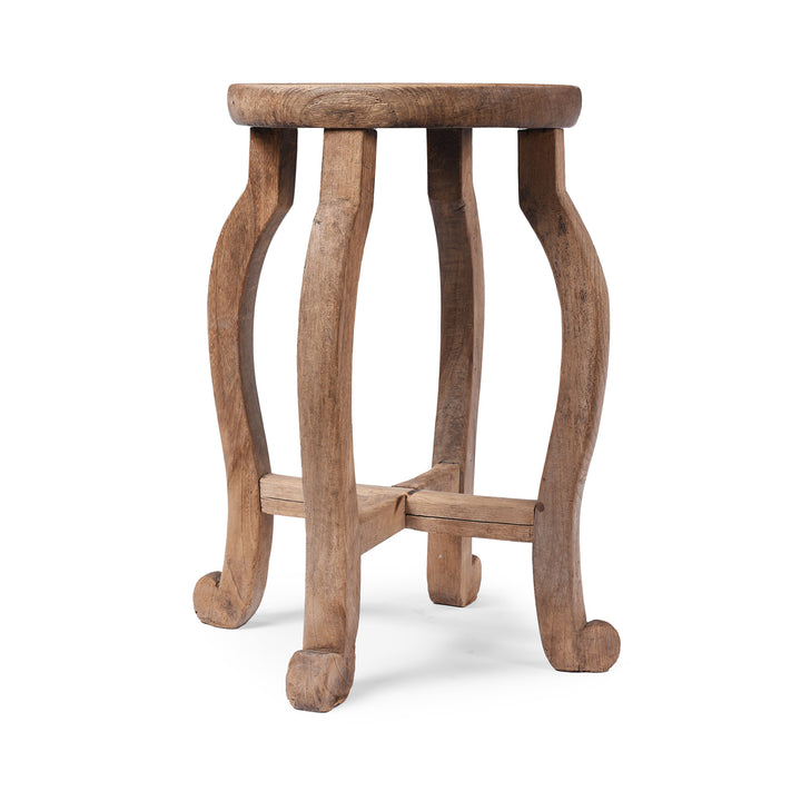 Other Side Of Antique Chinese Farmhouse Elm Stool | Indigo Antiques