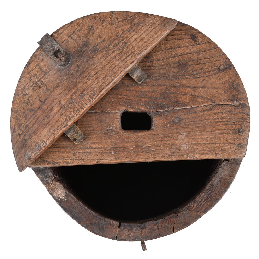 Open View Of Antique Chinese Merchant's Money Box Stool | Indigo Antiques