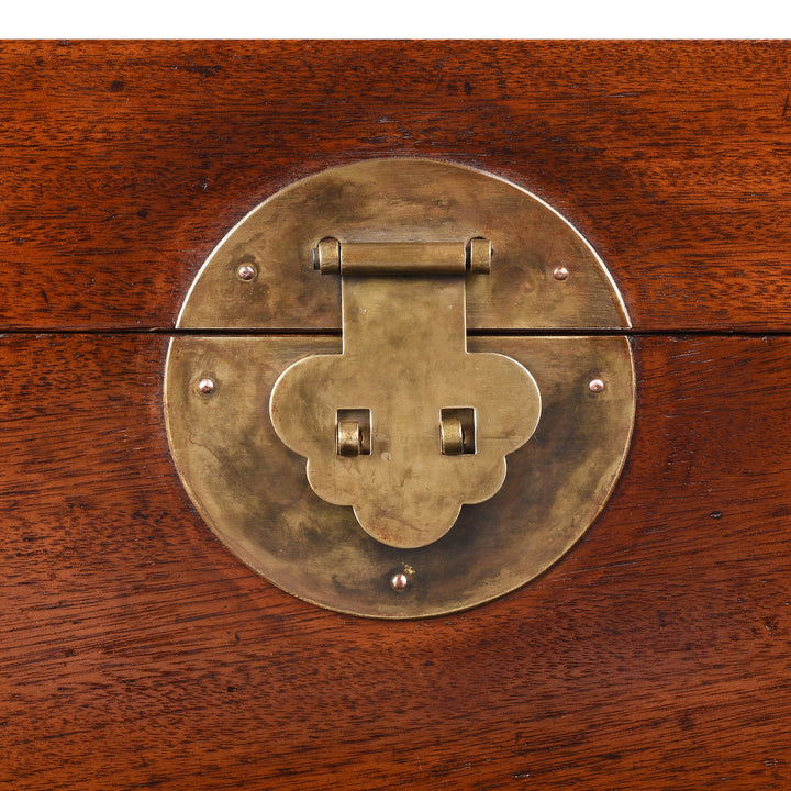 Locking Plate Detail From Small Antique Camphor Box From Tianjin | 19th Century