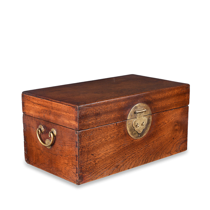 Angled View Of Small Antique Camphor Box From Tianjin | 19th Century